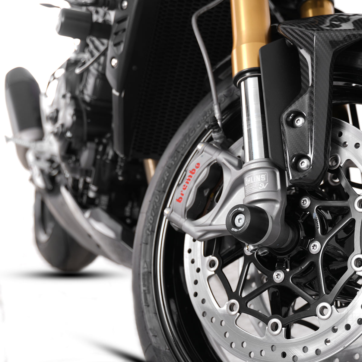 R&G APEX Fork Protectors | Black | Triumph Models - Pyramid Motorcycle Accessories