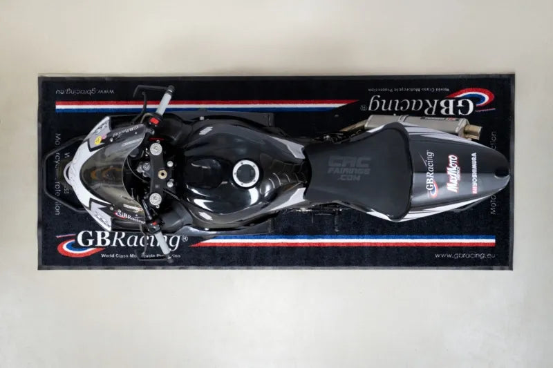 GBRacing Motorcycle Mat - Shop name