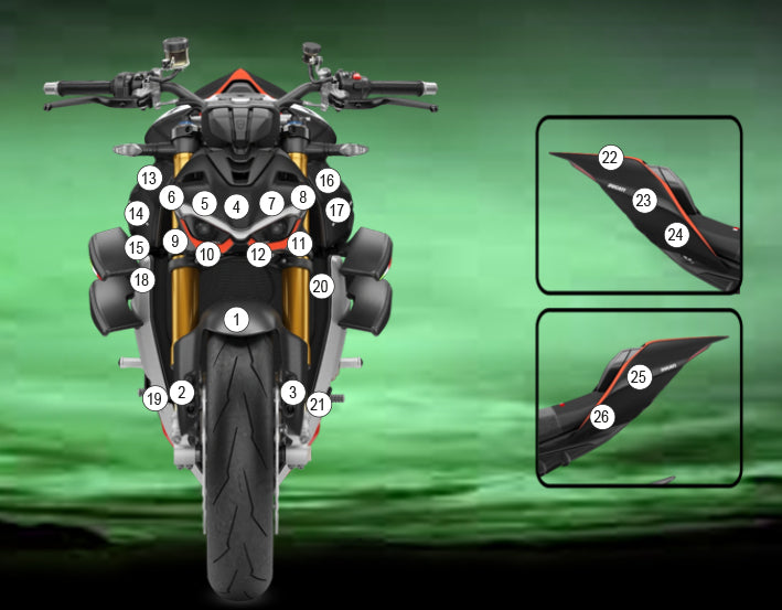 Eazi-Grip Stone Chip Protection Kit | Clear - Gloss | Ducati Streetfighter V4 SP2 2023>Current