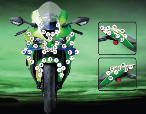 Eazi-Grip Stone Chip Protection Kit | Clear - Matte | Kawasaki ZX-10R/ZX-10RR 2026>Currentย -ย ย Pyramid Motorcycle Accessories