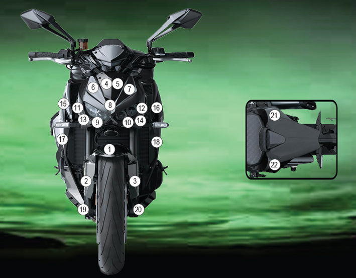 Eazi-Grip Stone Chip Protection Kit | Clear - Matte | Kawasaki Z1100 2026