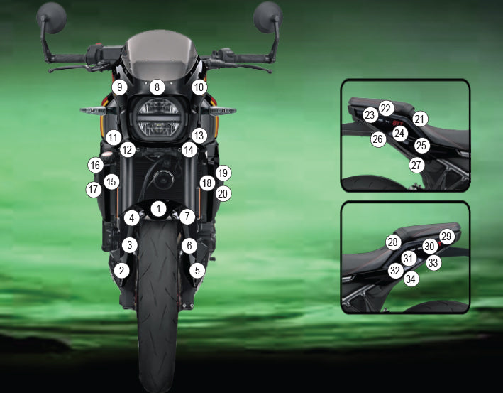 Eazi-Grip Stone Chip Protection Kit | Clear - Matte | Suzuki GSX-8TT 2025>Current - Pyramid Motorcycle Accessories