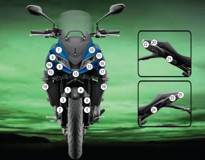 Eazi-Grip Stone Chip Protection Kit | Clear - Matte | Triumph Tiger Sport 660 2026>Current - Pyramid Motorcycle Accessories