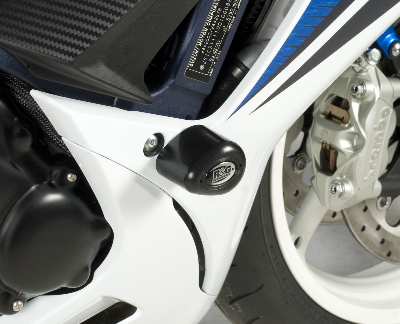 R&G Crash Protectors | White | Suzuki GSX-R600 2011>2018 & Suzuki GSX-R750 2011>2024