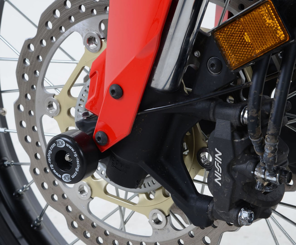 R&G Fork Protectors | Black | Honda CRF1100L Africa Twin Adventure Sports DCT '20-, CRF1000L Africa Twin '16-, CRF1100L Africa Twin '20- and 3 others