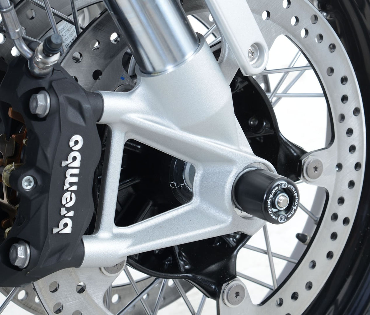 R&G Fork Protectors | Black | BMW R NINE T '17- (Scrambler, Racer, Pure, and Urban GS models) - Pyramid Motorcycle Accessories