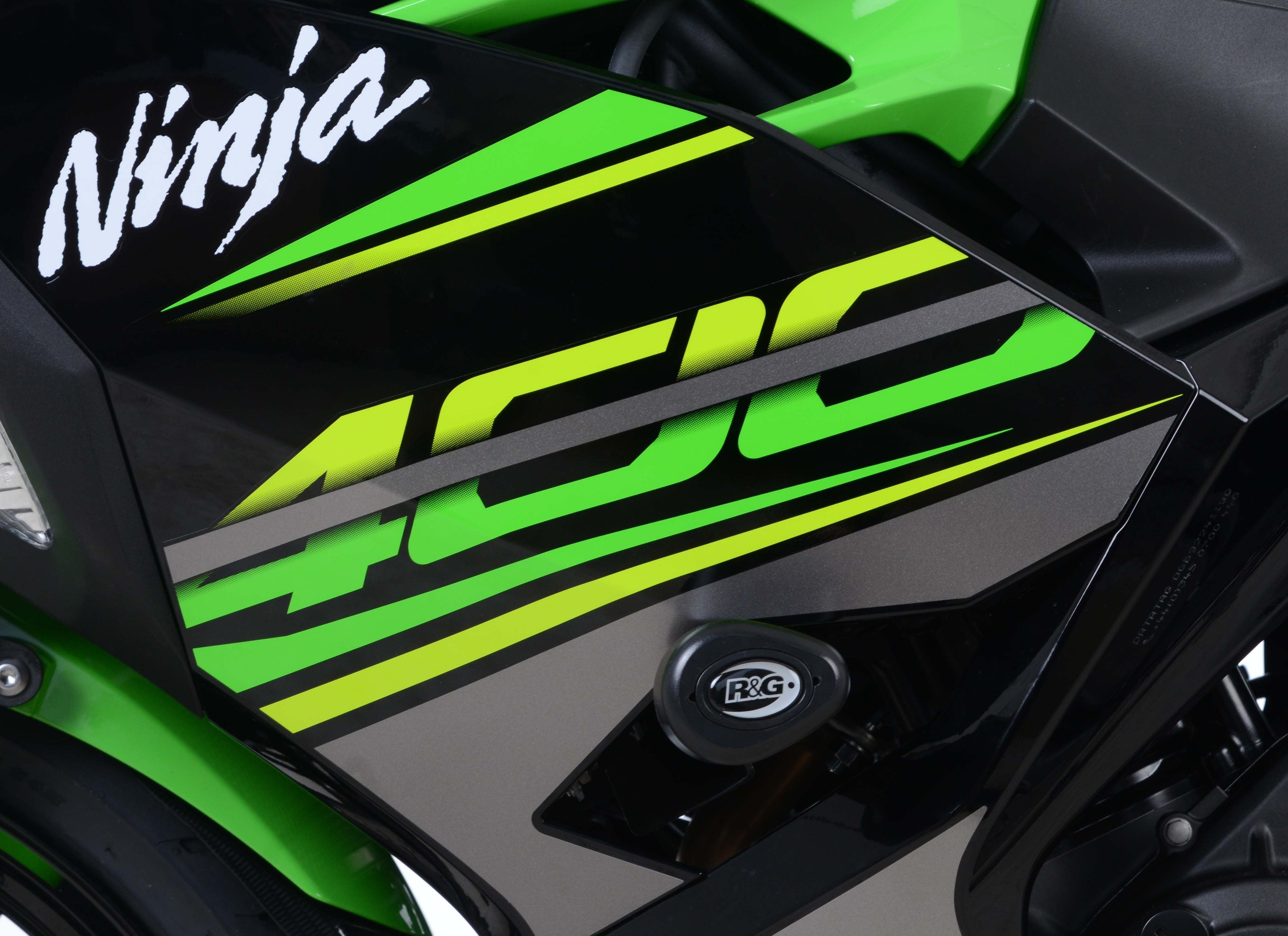 R&G Crash Protectors | White | Kawasaki Z 400 2019>2020 & Kawasaki Z 250 SL 2019 & Kawasaki Ninja 250 2018>2020 & Kawasaki Z 500 2024>Current & Kawasaki Ninja 500 2024>Current & Kawasaki Ninja 400 2018>Current