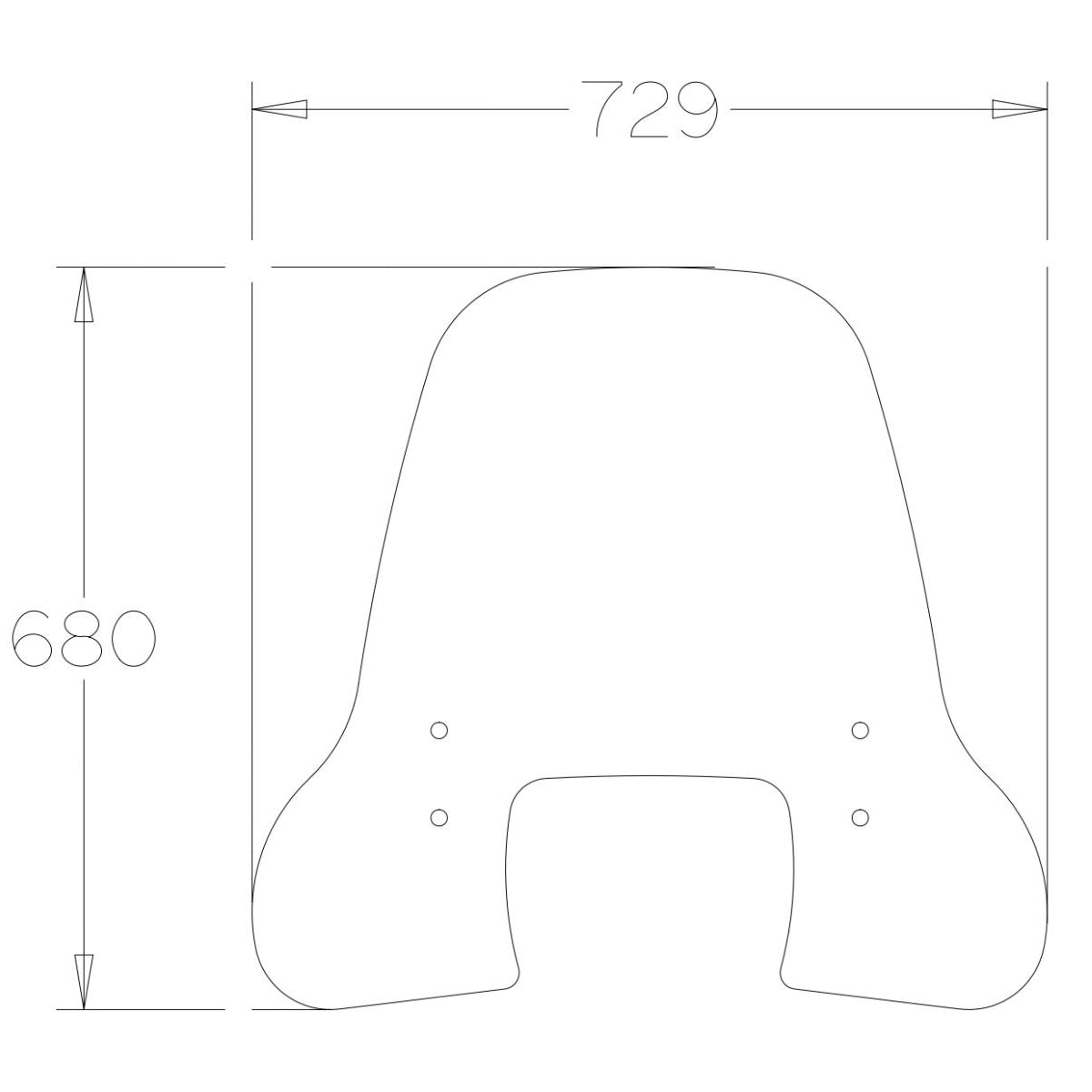 Isotta Classic Screen | Clear | Suzuki Address 125 2023> - Pyramid Motorcycle Accessories
