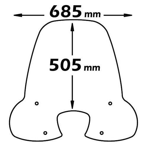 Isotta Classic Screen | Clear | Kymco Like 50/125/200 2009> - Pyramid Motorcycle Accessories