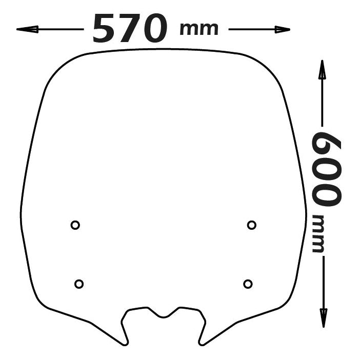 Isotta Classic Screen | Clear | Kymco Agility 300 R16 ABS 2019 - Pyramid Motorcycle Accessories