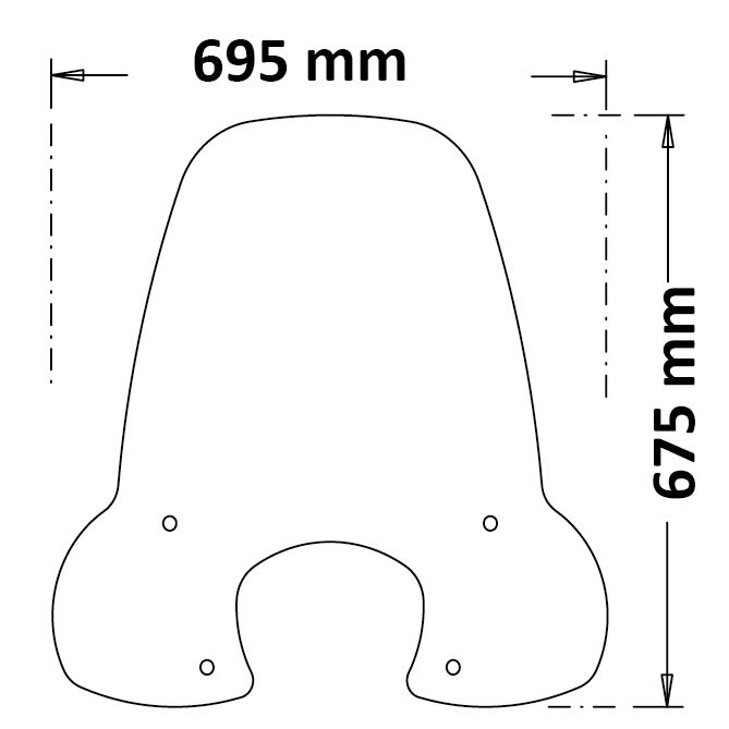 Isotta Classic Screen | Clear | Kymco - Like 50-125 2020> - Pyramid Motorcycle Accessories
