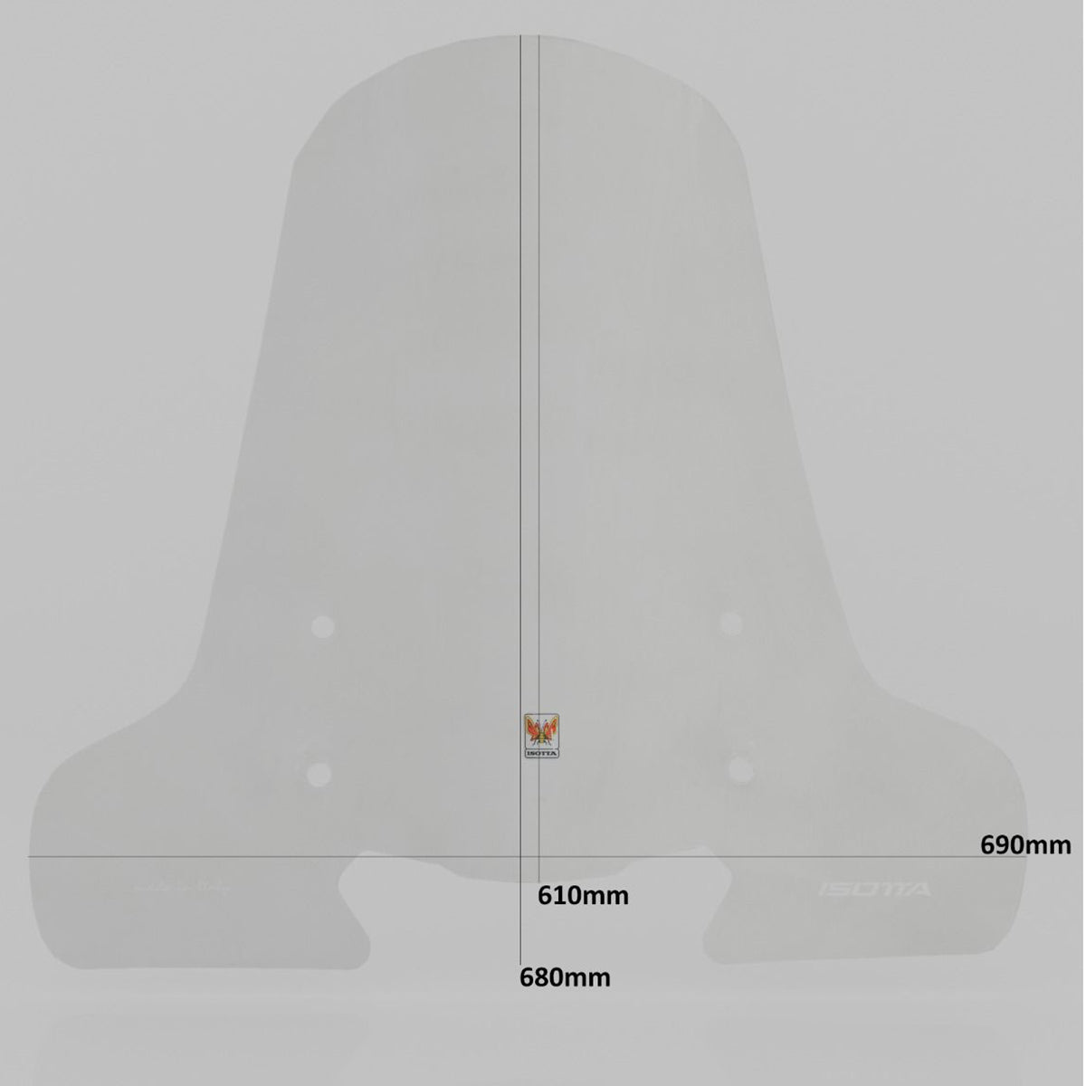 Isotta Classic Screen | Clear | Liberty 125 2025> - Pyramid Motorcycle Accessories