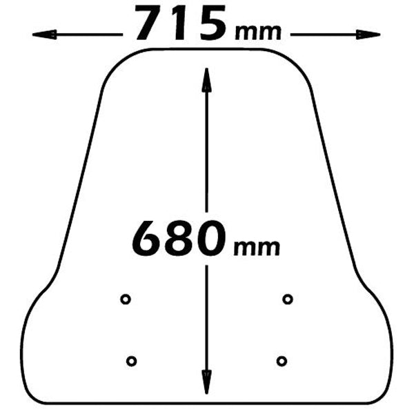 Isotta Classic Screen | Clear | Piaggio Liberty S years 2006>2011 - Pyramid Motorcycle Accessories