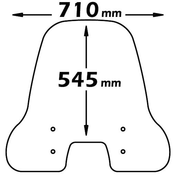 Isotta Classic Screen | Clear | Piaggio Vespa 50-125-150 S - Pyramid Motorcycle Accessories