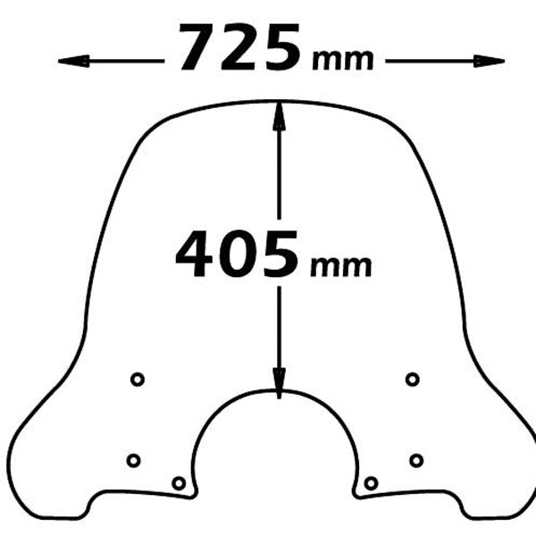 Isotta Classic Screen | Clear | Piaggio Beverly 400 and 500/ Beverly Tourer 125, 250 and 300 - Pyramid Motorcycle Accessories