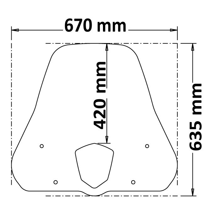 Isotta Classic Screen | Clear | Sym Symphony ST E5 2021> - Pyramid Motorcycle Accessories
