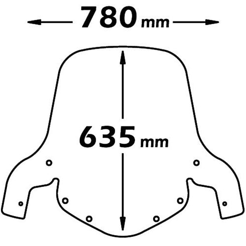 Isotta Medium Screen | Clear | Honda Pantheon 125 2003 - 2006 / 150 2003 - 2008 - Pyramid Motorcycle Accessories