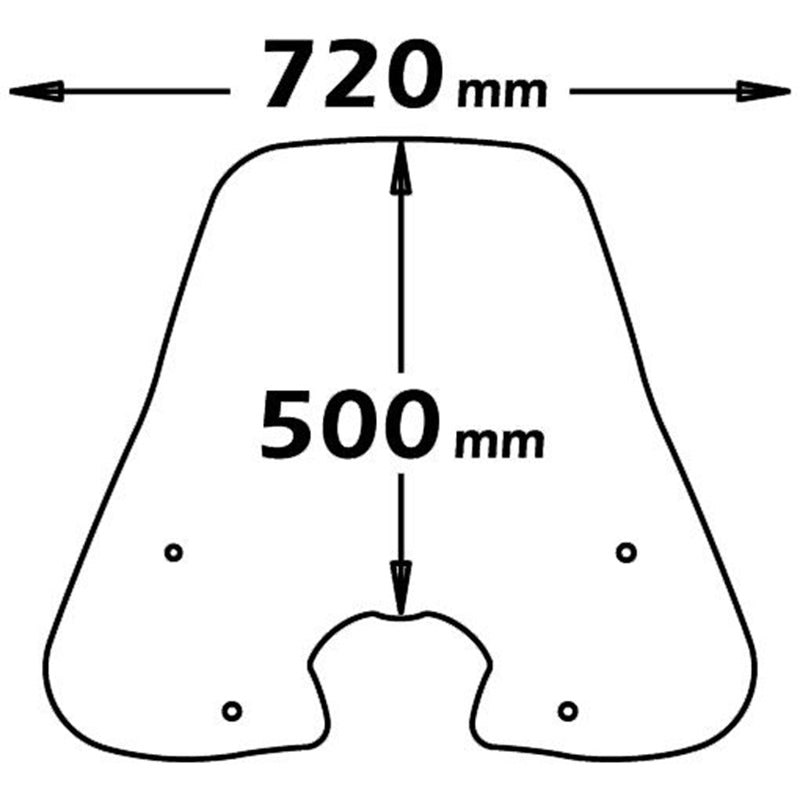 Isotta Medium Screen with Anti-Sun Refraction | Clear | SH 300 2006>2010 - Pyramid Motorcycle Accessories