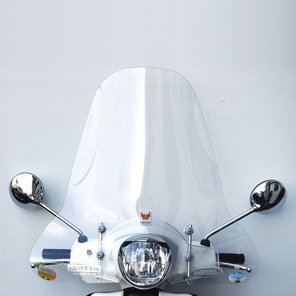 Isotta Medium Screen | Clear | Liberty with Anti Solar Refraction Screen Printing - Pyramid Motorcycle Accessories