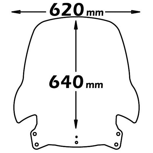 Isotta Medium Screen | Clear | Piaggio X7 125-250 - Pyramid Motorcycle Accessories