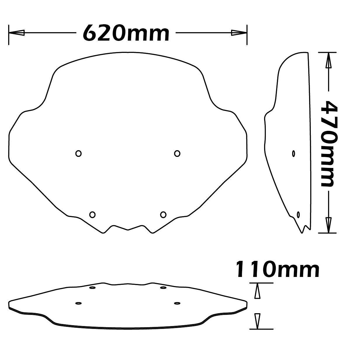 Isotta Low Screen | Clear | Can Am Spyder RS 2011>2016 - Pyramid Motorcycle Accessories
