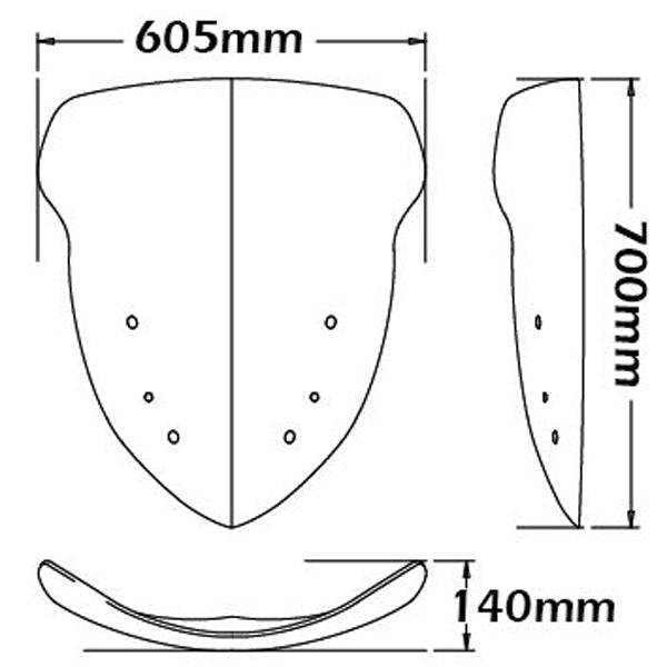 Isotta High Screen | Light Smoke | BMW R1200 RT 2010-06/2014 - Pyramid Motorcycle Accessories