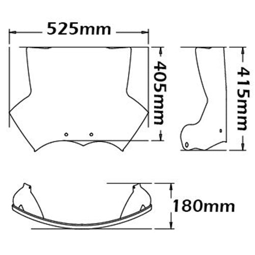 Isotta Low Screen | BMW R 1200 GS Standard 2004 - 2012 - Pyramid Motorcycle Accessories