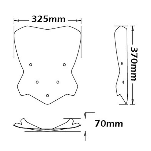 Isotta Medium Screen | BMW F 800 R 2015>2019 - Pyramid Motorcycle Accessories