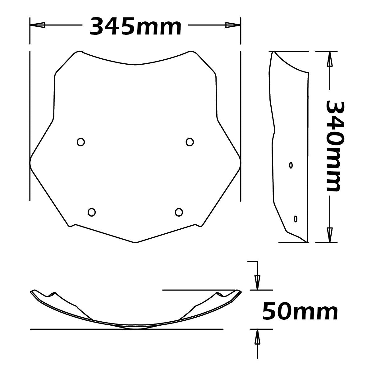 Isotta Rally Screen | BMW R 1200 GS - R 1250 GS - R1200 RALLYE - Pyramid Motorcycle Accessories