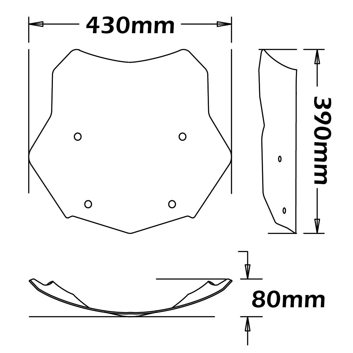Isotta Medium Screen | BMW R 1200 GS - R 1250 GS - Pyramid Motorcycle Accessories