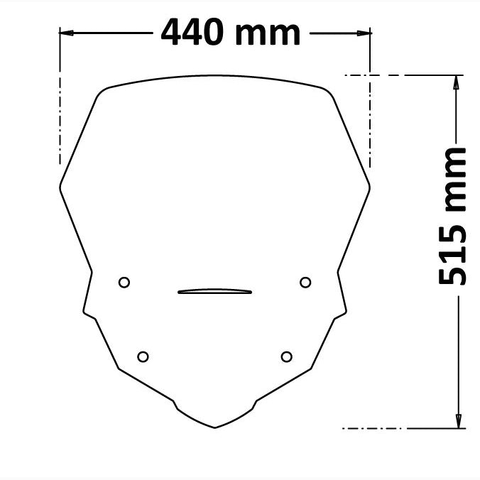 Isotta High Screen | Clear | Honda Transalp XL 750 2023 - Pyramid Motorcycle Accessories