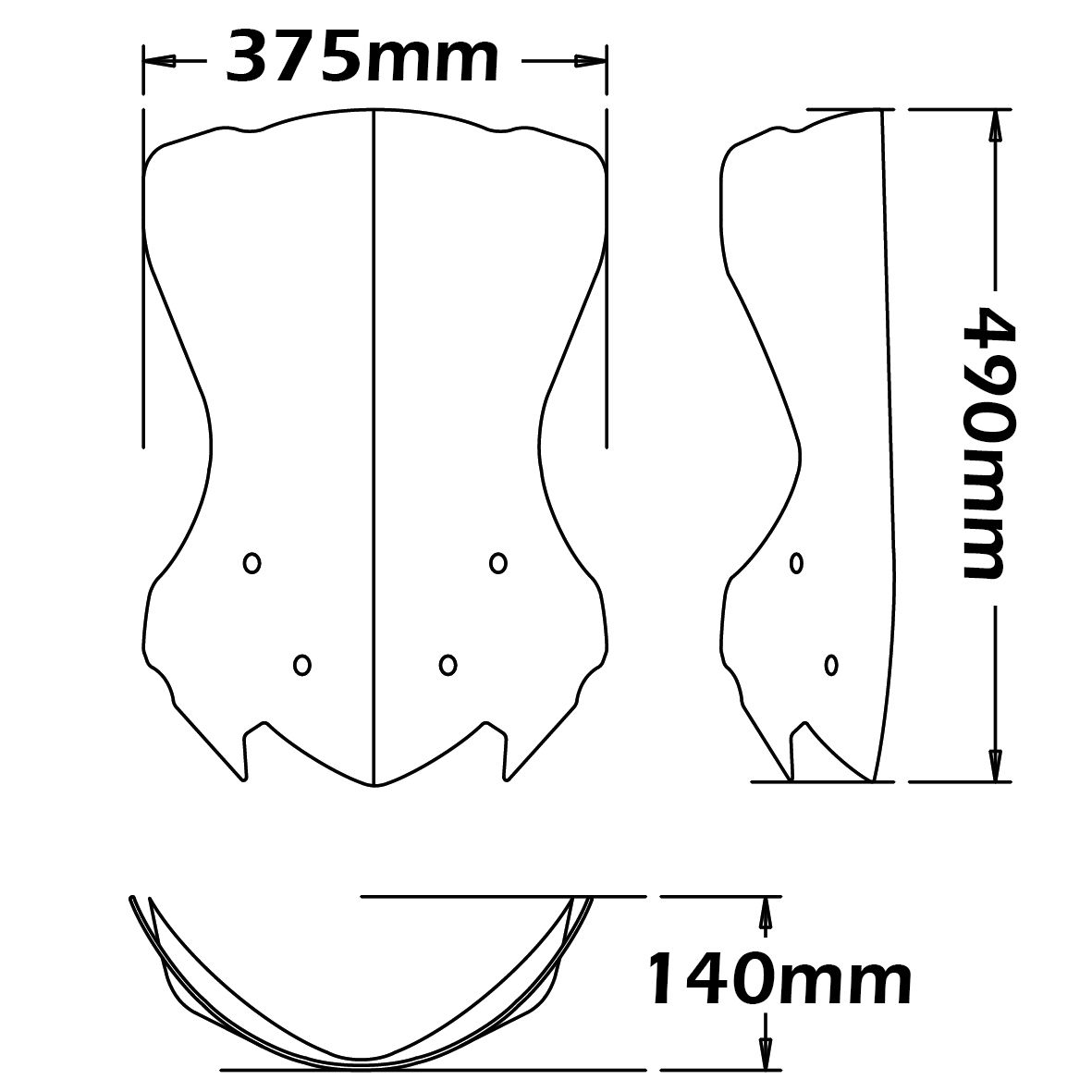 Isotta Low Screen | Clear | Honda NC 700 X 2012>2015 - NC 750 2014>2015 - Pyramid Motorcycle Accessories