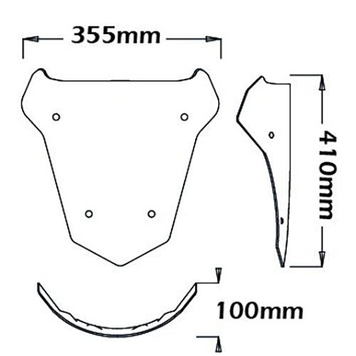 Isotta Low Screen | Dark Smoke | Honda Africa Twin CRF 1000 L 2017-2020 - Pyramid Motorcycle Accessories