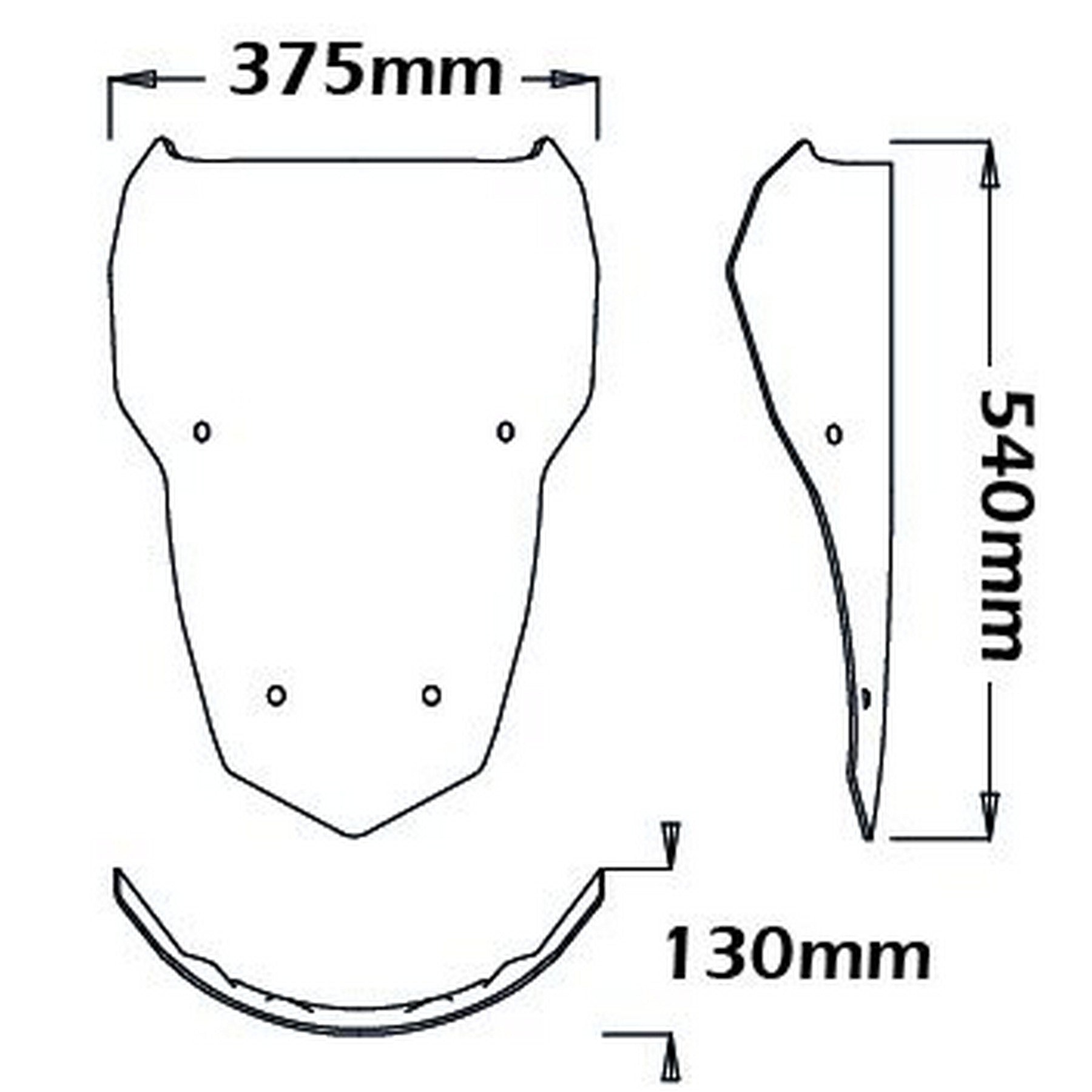 Isotta Screen | Honda Africa Twin CRF 1000 L 2017-2020 - Pyramid Motorcycle Accessories