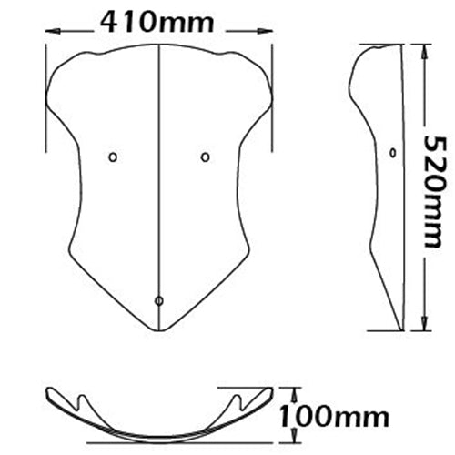 Isotta Medium Screen | Ducati Multistrada 1200 - Pyramid Motorcycle Accessories