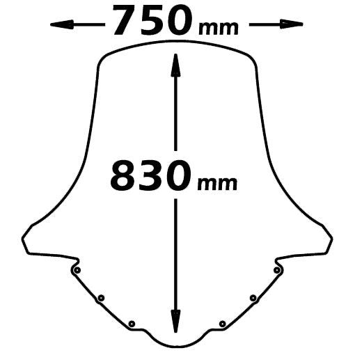 Isotta High Screen | Clear | Burgman 400 k7 2006-2007 - Pyramid Motorcycle Accessories