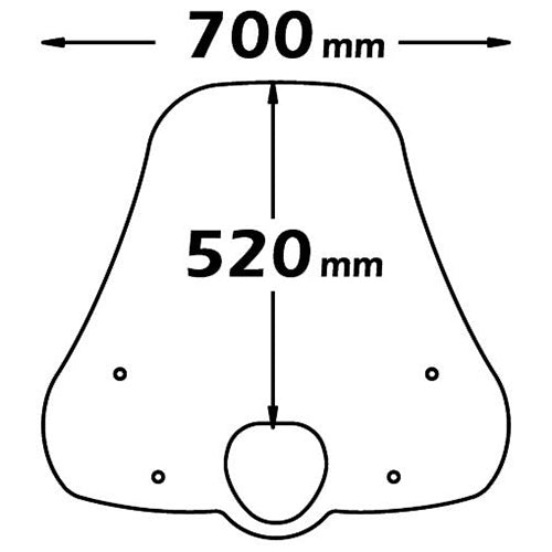Isotta Medium Screen | Clear | Suzuki Sixteen 125-150 2007-2014 with Anti Solar Refraction Screen Printing - Pyramid Motorcycle Accessories