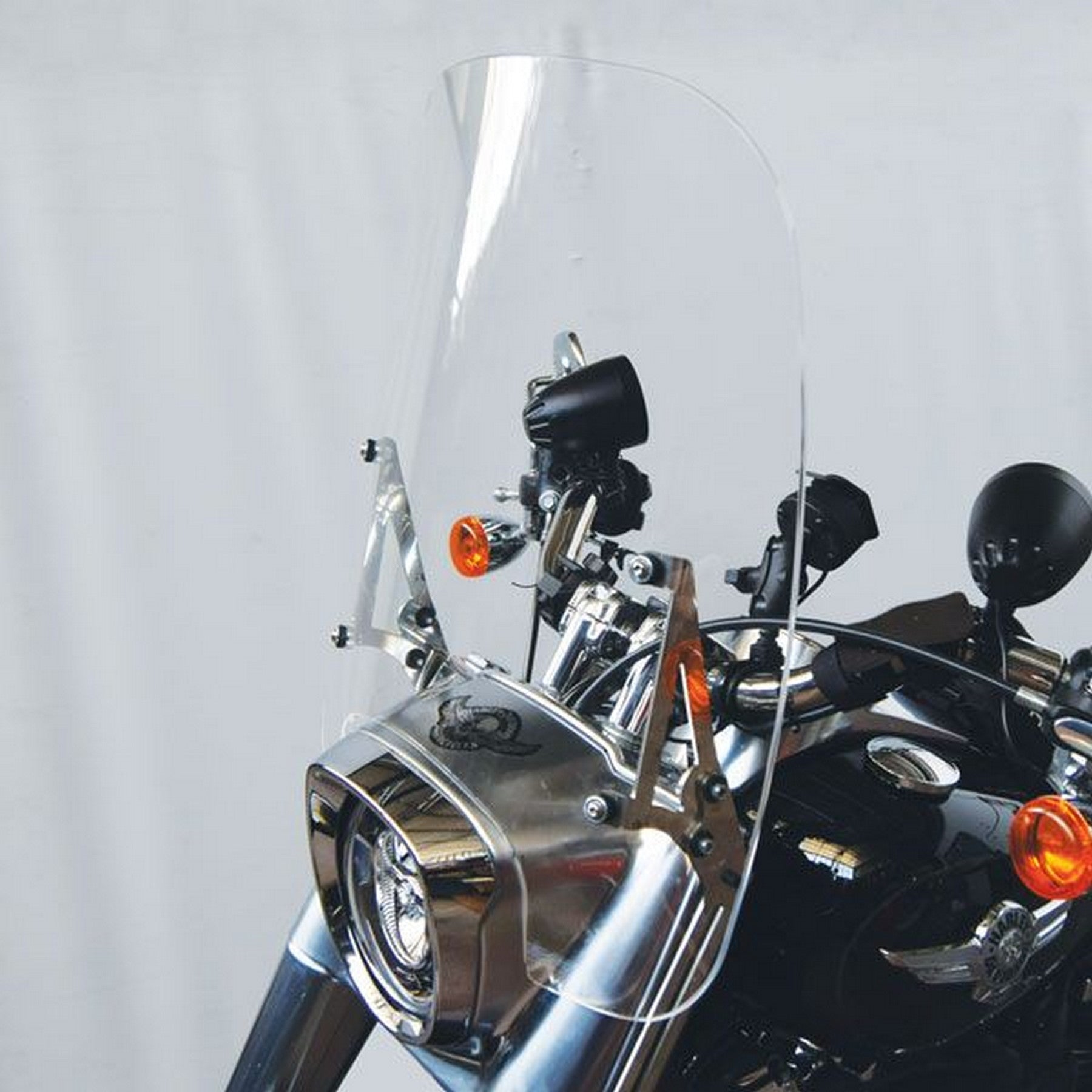 Isotta Medium Screen | Clear | Harley Davidson Fat Boy 2018> - Pyramid Motorcycle Accessories