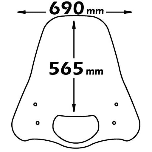 Isotta High Screen | Clear | High-protection Windshield - Pyramid Motorcycle Accessories