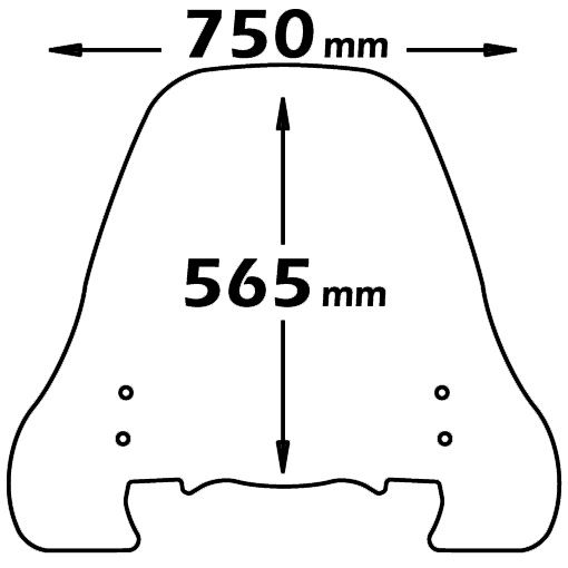 Isotta High Screen | Clear | High Windshield - Pyramid Motorcycle Accessories