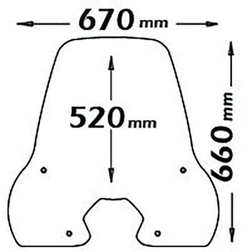 Isotta Medium Screen with Anti-Sun Refraction | Clear | Honda Vision 110 - Pyramid Motorcycle Accessories