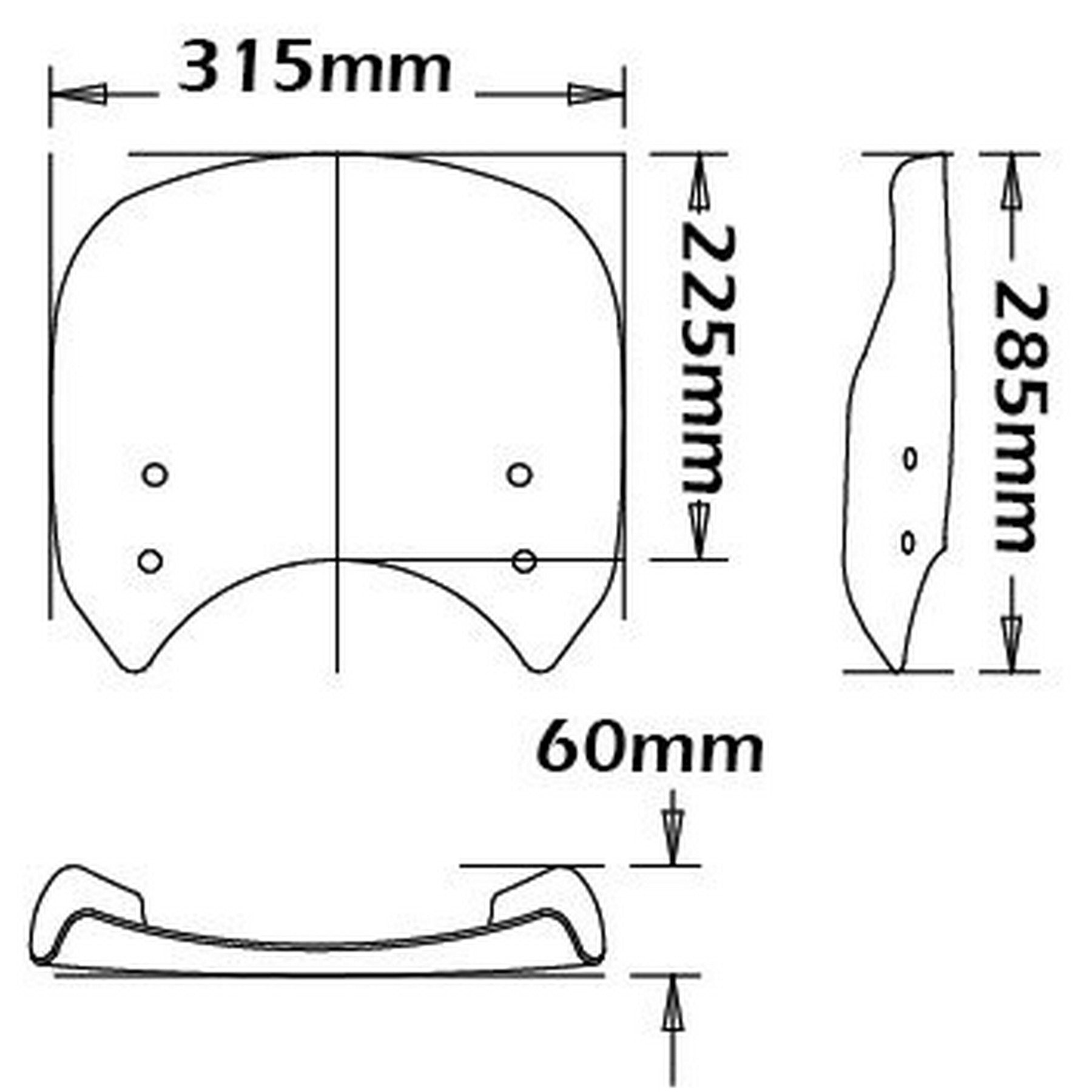 Isotta High Screen | Ducati Scrambler 800 2015>2016 - Pyramid Motorcycle Accessories