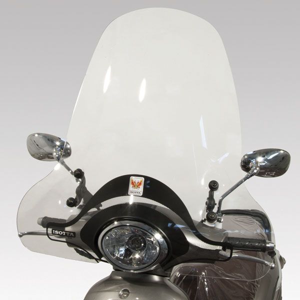 Isotta Medium Screen with Anti-Sun Refraction | Clear | Kymco People 50-125-150 with Serigraphy Anti-sun Refraction - Pyramid Motorcycle Accessories