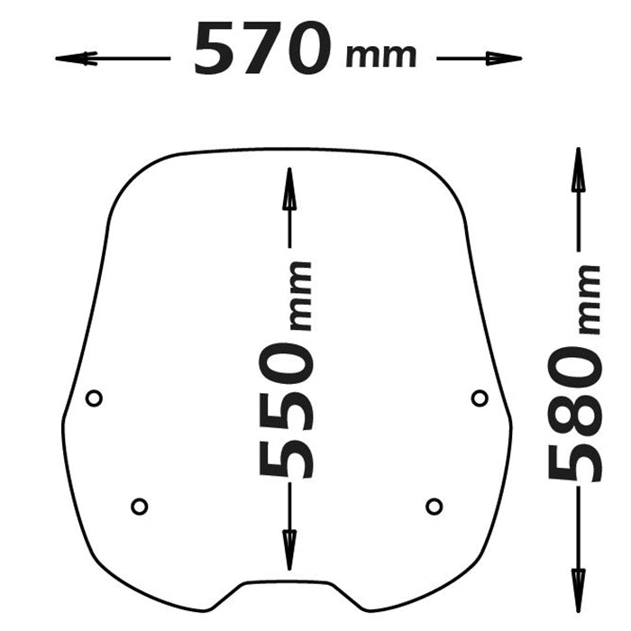 Isotta Screen | Clear | Kymco People S 125i 150i ABS from 2018 - Pyramid Motorcycle Accessories