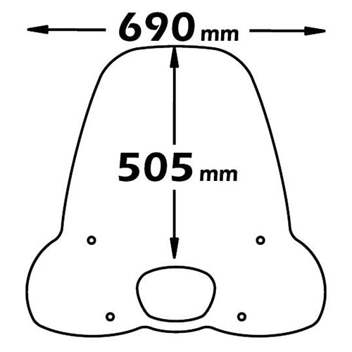 Isotta Medium Screen | Clear | Symphony 50-125 - Pyramid Motorcycle Accessories
