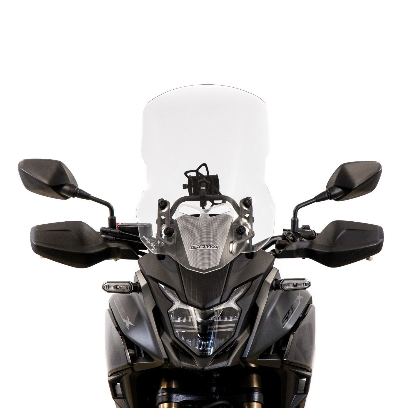 Isotta High Screen | Clear | Honda CB 500X 2016>2023 - Pyramid Motorcycle Accessories