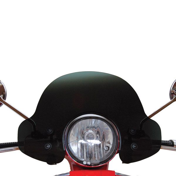 Isotta Fashion Screen | Dark Smoke | Vespa 125-200-250 GT and 300 GTS - Pyramid Motorcycle Accessories