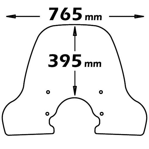 Isotta Medium Screen | Clear | Carnaby Cruiser 300 - Pyramid Motorcycle Accessories
