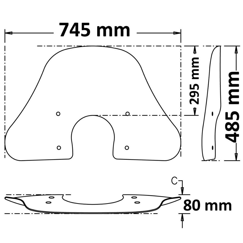 Isotta Summer Screen | Clear | Vespa GTS HPE and GTS i-GET - Pyramid Motorcycle Accessories