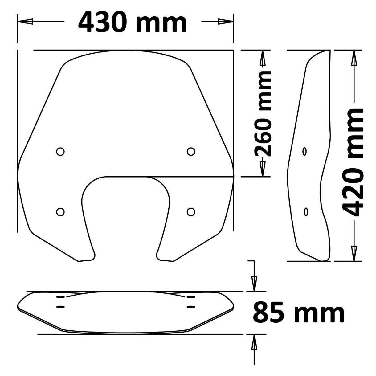 Isotta Screen | Piaggio Medley 125-150 - Pyramid Motorcycle Accessories